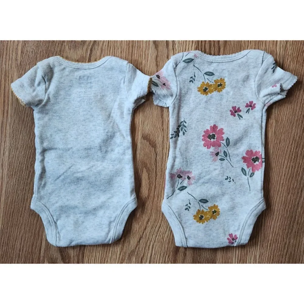 2 Carter's Child Of Mine Girls/Boys Short Sleeve One Piece Size Preemie